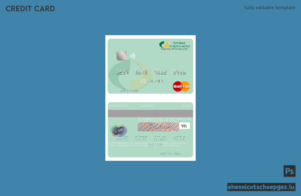 Saint Kitts and Nevis Bank of Nevis Mastercard Beispielvorschau